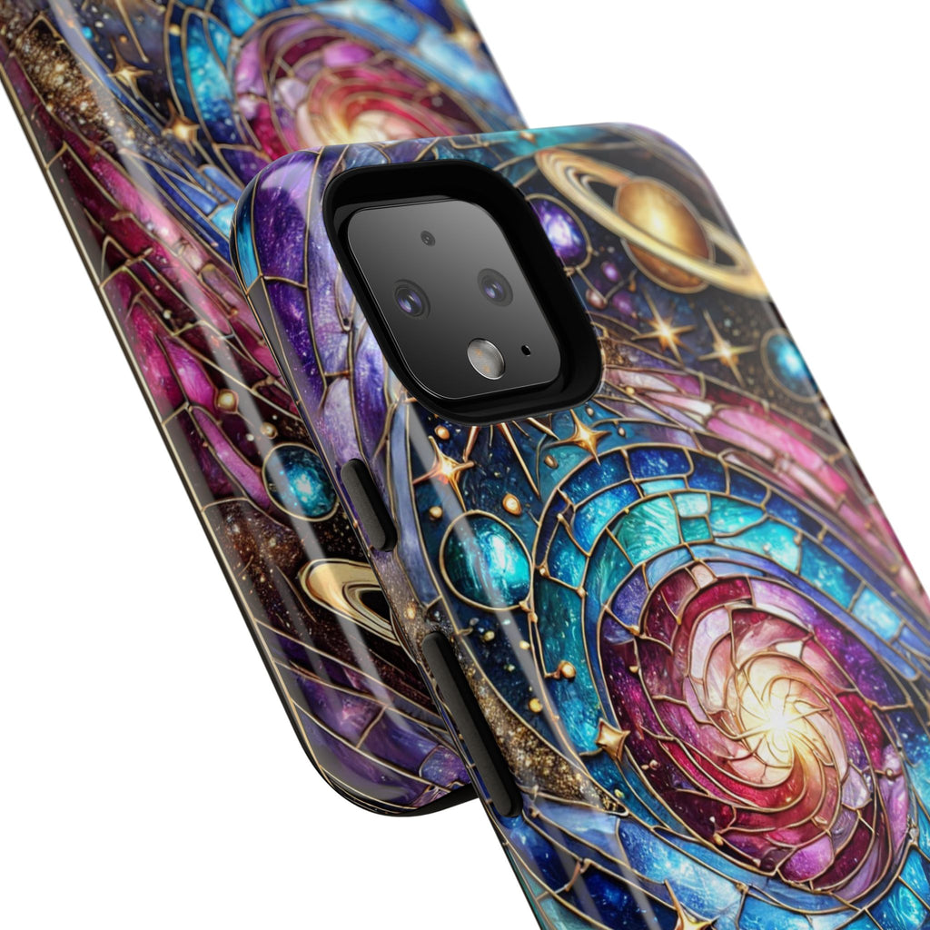 Stained Glass Celestial Android Phone Case – 3D Galaxy Full-Wrap Protective Cover with TPU Liner