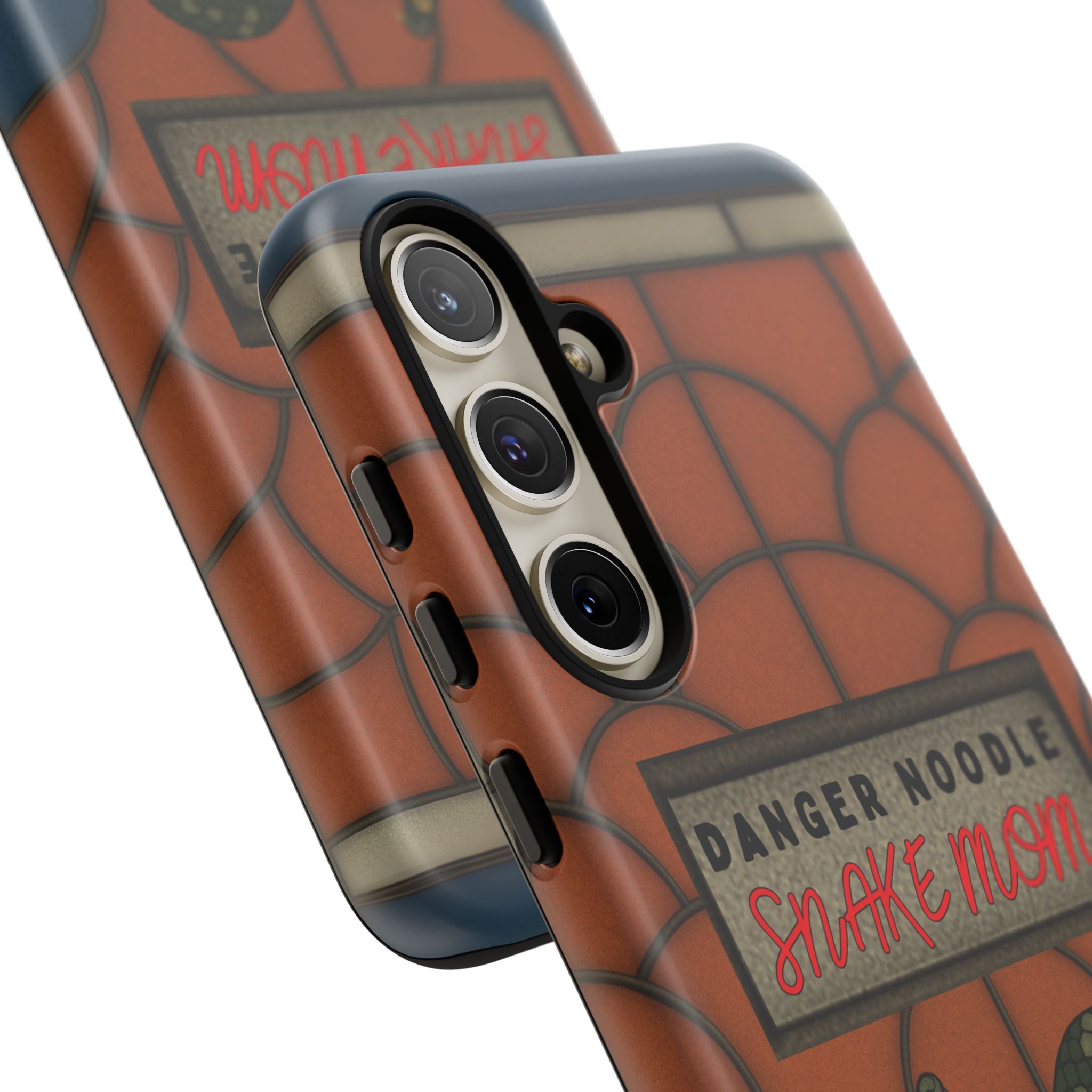Danger Noodle Snake Mom Phone Case | Snakes Are Beautiful |Stained Glass Snake Art | Funny Snake Lover Gift |  Reptile Mom Phone Cover