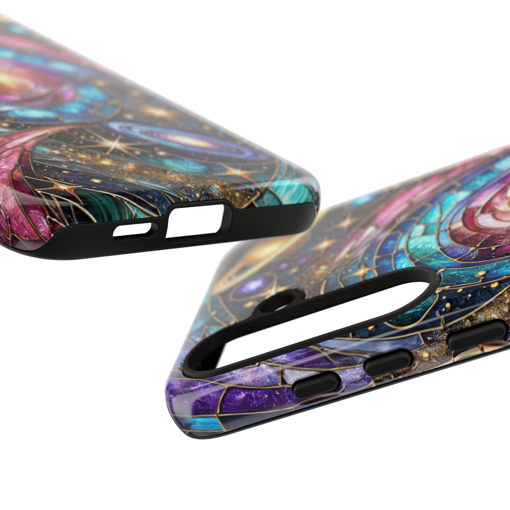 Stained Glass Celestial Android Phone Case – 3D Galaxy Full-Wrap Protective Cover with TPU Liner
