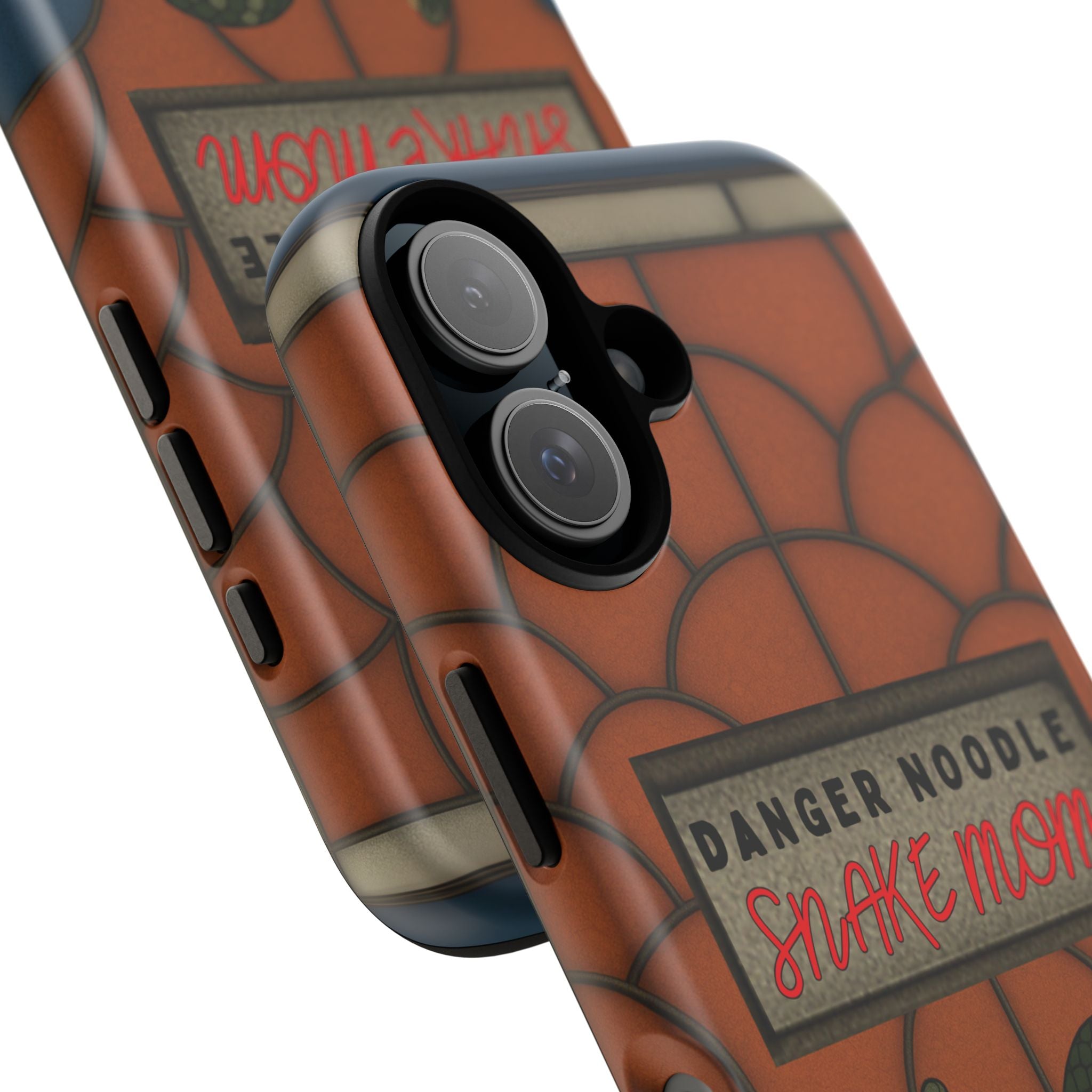 Danger Noodle Snake Mom Phone Case | Snakes Are Beautiful |Stained Glass Snake Art | Funny Snake Lover Gift |  Reptile Mom Phone Cover