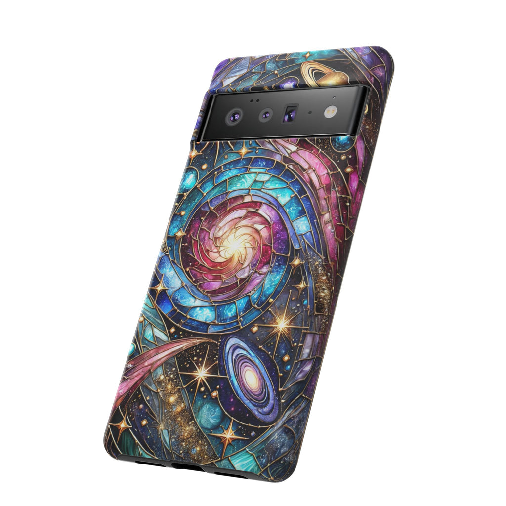 Stained Glass Celestial Android Phone Case – 3D Galaxy Full-Wrap Protective Cover with TPU Liner