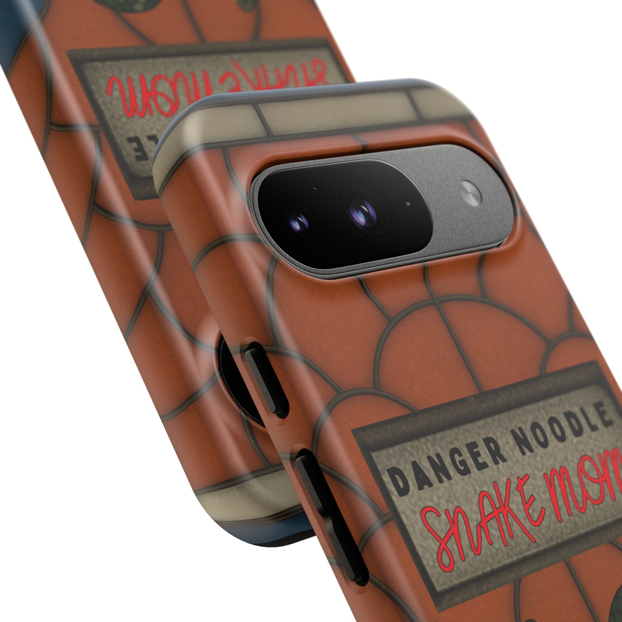 Danger Noodle Snake Mom Phone Case | Snakes Are Beautiful |Stained Glass Snake Art | Funny Snake Lover Gift |  Reptile Mom Phone Cover