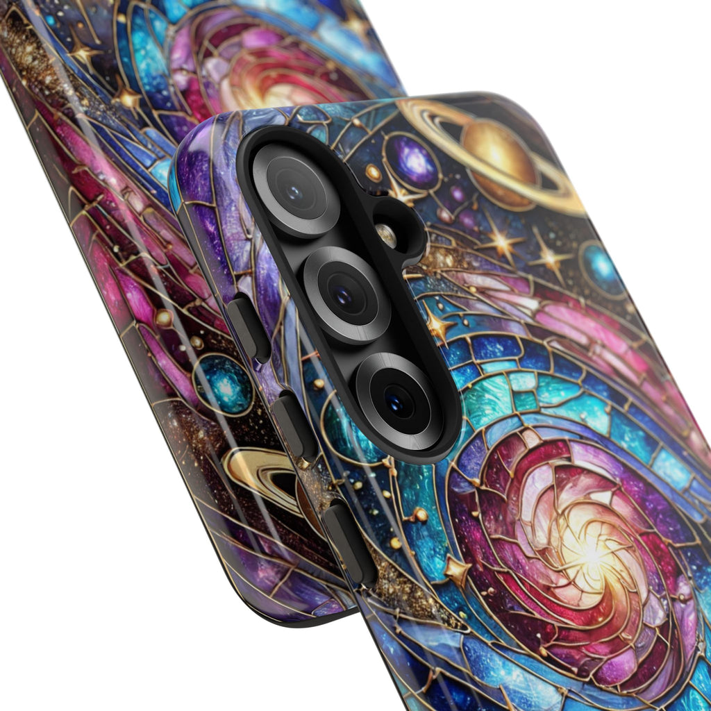 Stained Glass Celestial Android Phone Case – 3D Galaxy Full-Wrap Protective Cover with TPU Liner