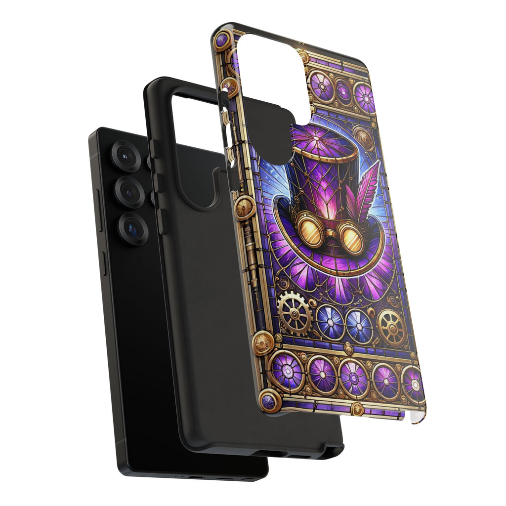 Stained Glass Steampunk Android Phone Case – 3D Full-Wrap Protective Cover with TPU Liner