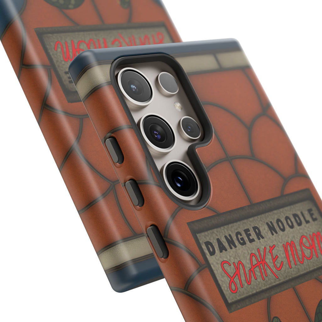 Danger Noodle Snake Mom Phone Case | Snakes Are Beautiful |Stained Glass Snake Art | Funny Snake Lover Gift |  Reptile Mom Phone Cover