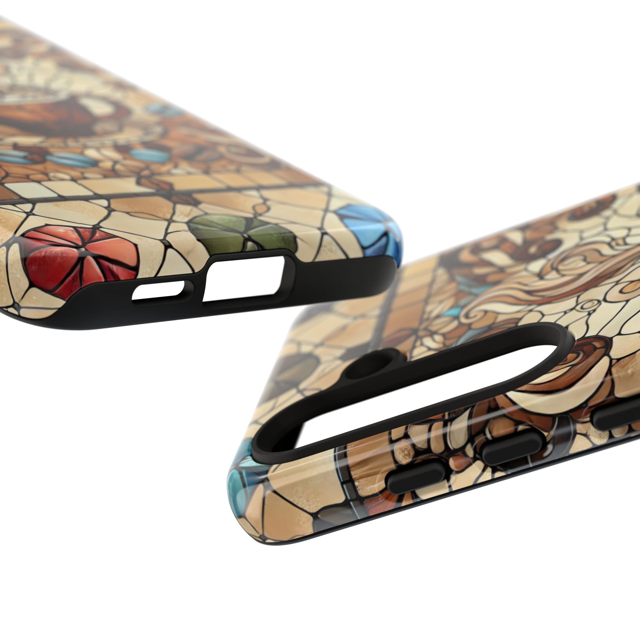 Stained Glass Coffee Android Phone Case – Shockproof TPU, 3D Wrap