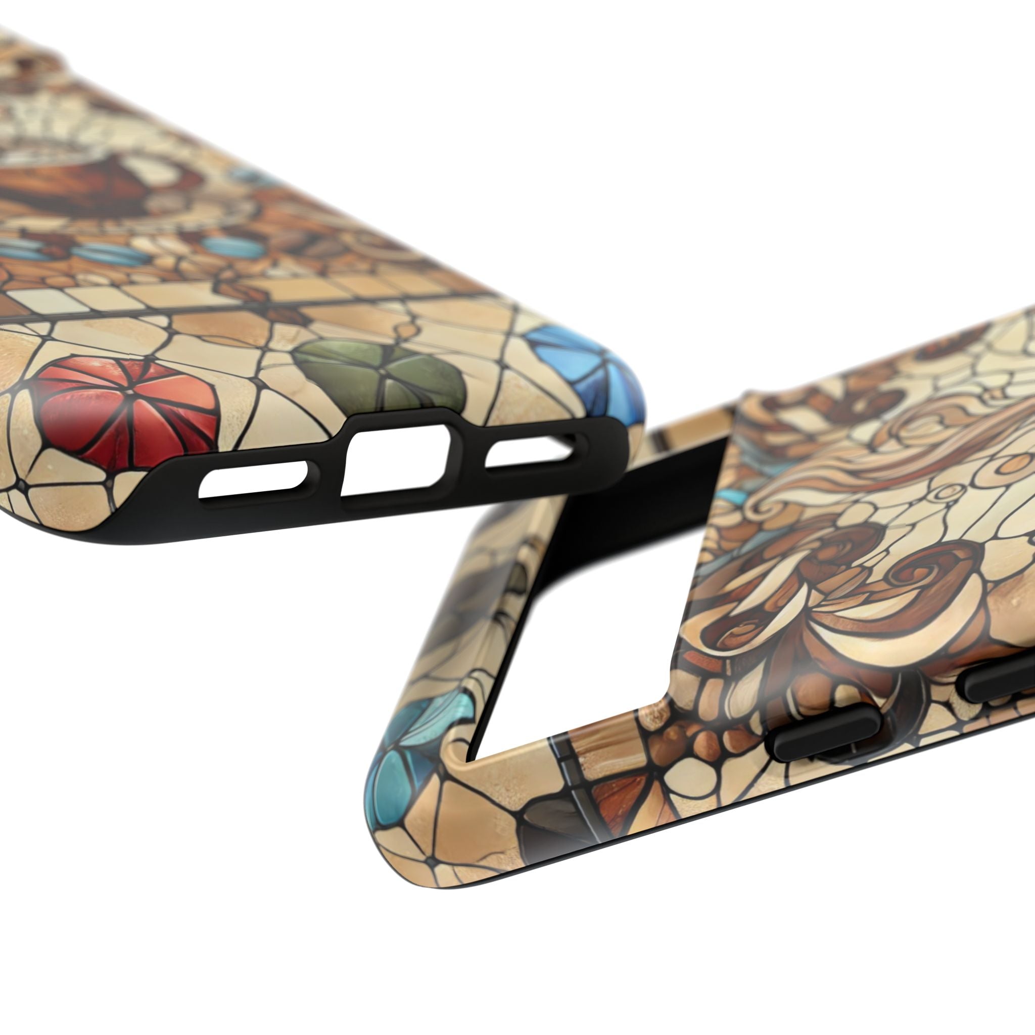 Stained Glass Coffee Android Phone Case – Shockproof TPU, 3D Wrap