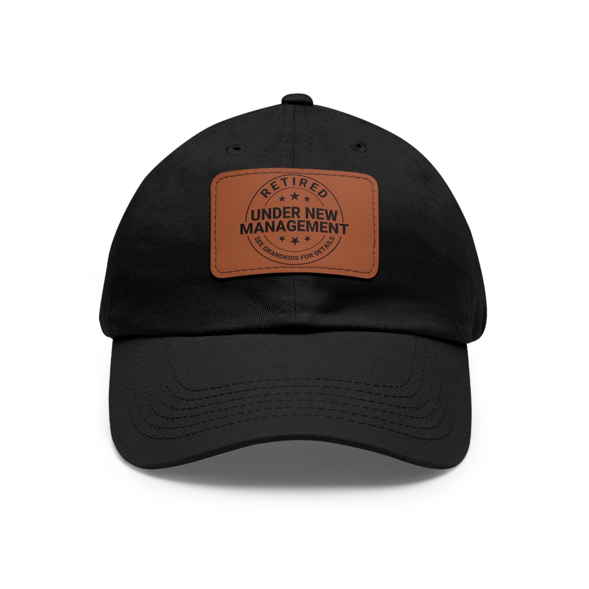 Retired 'Under New Management' Leather Patch Dad Hat