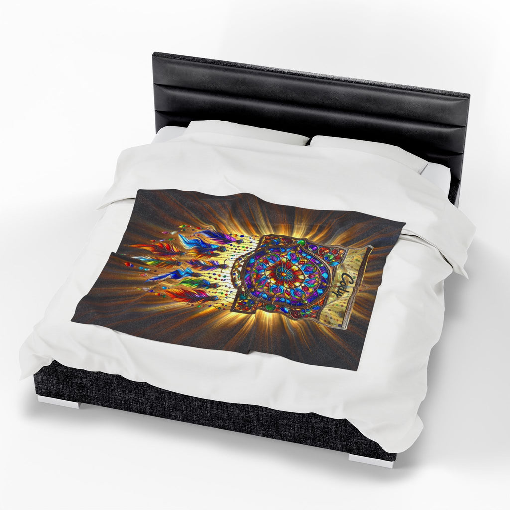 Dreamcatcher Velveteen Plush Blanket, Native American Throw, Meditation and Relaxation 50"x60" Throw Blanket