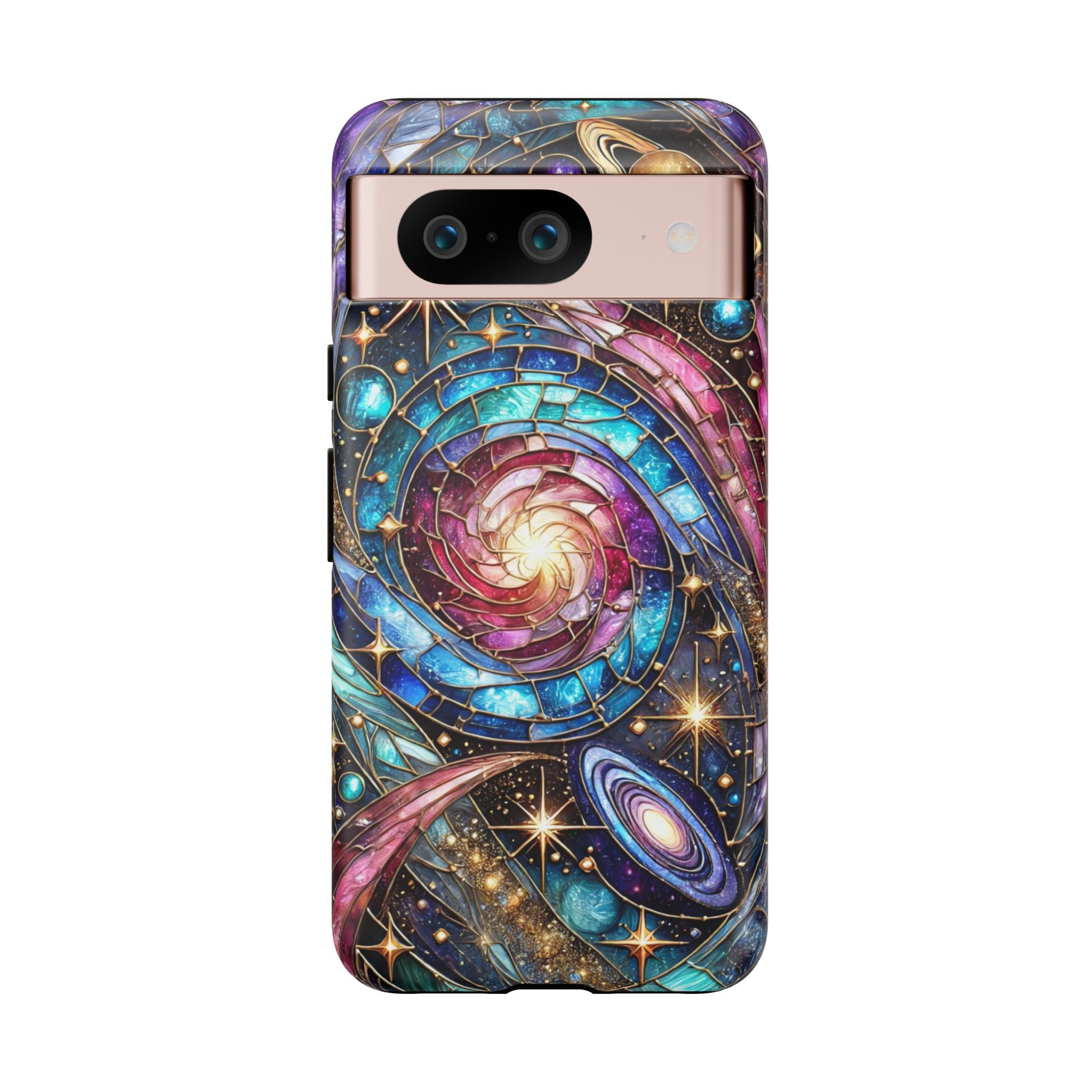 Stained Glass Celestial Android Phone Case – 3D Galaxy Full-Wrap Protective Cover with TPU Liner