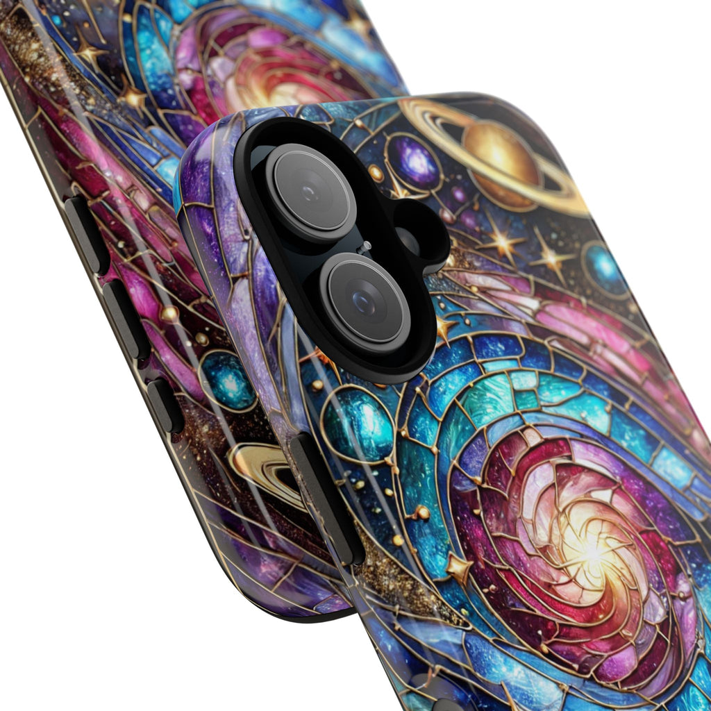 Stained Glass Celestial iPhone Case – Galaxy 3D Full-Wrap Protective Phone Cover