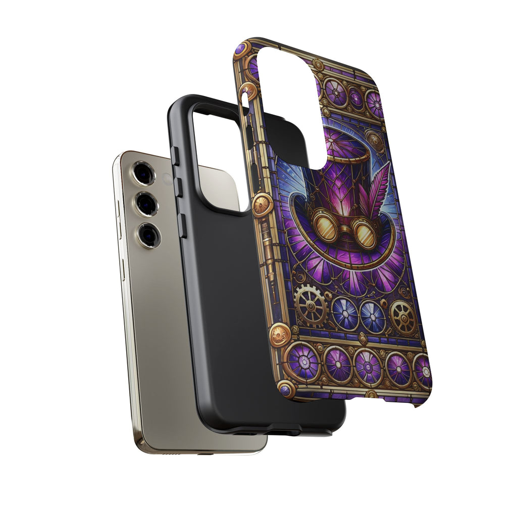 Stained Glass Steampunk Android Phone Case – 3D Full-Wrap Protective Cover with TPU Liner