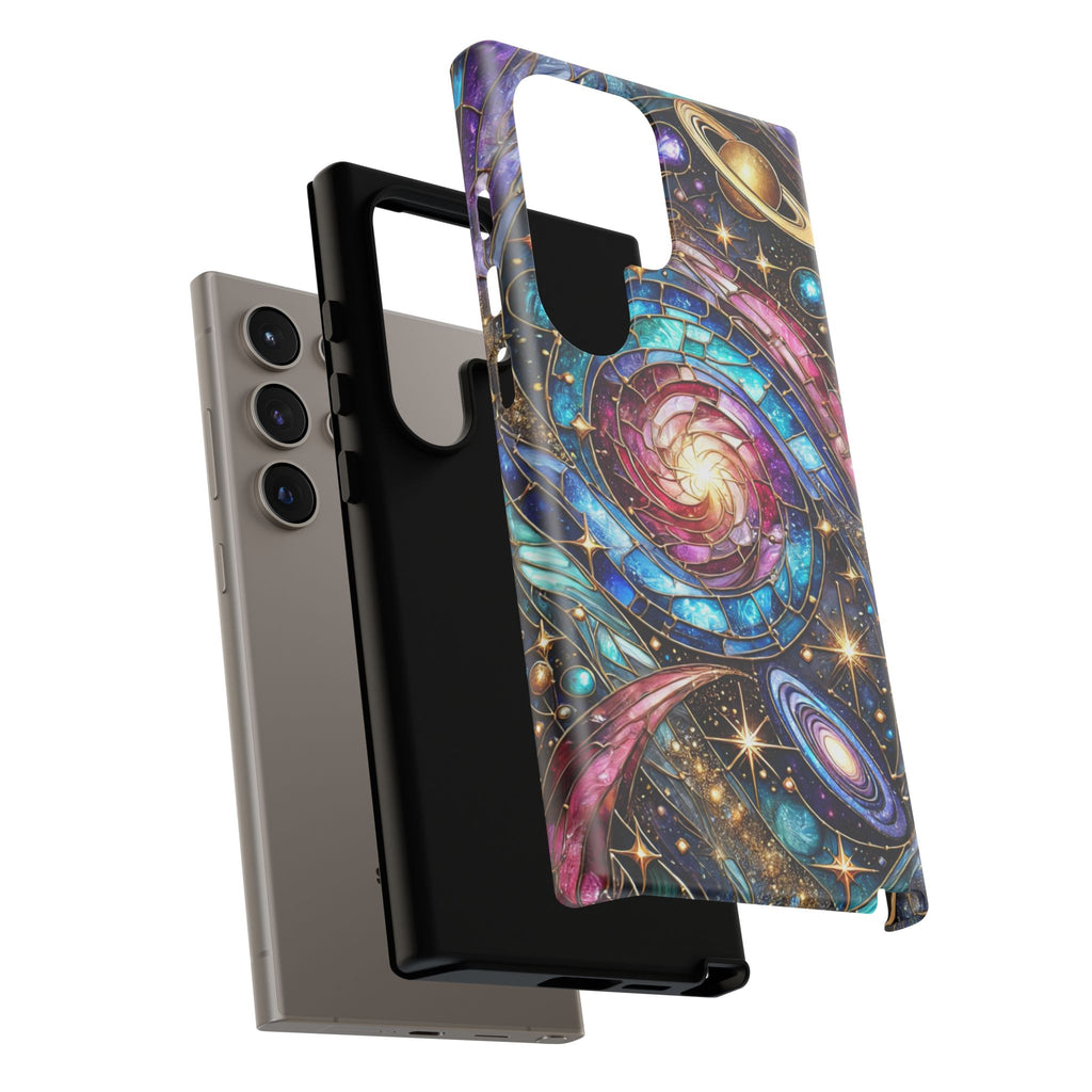 Stained Glass Celestial Android Phone Case – 3D Galaxy Full-Wrap Protective Cover with TPU Liner