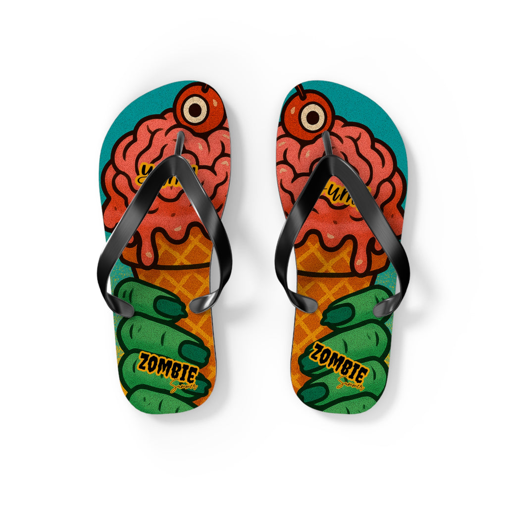 Zombie Ice Cream Flip Flops - Fun Summerween Footwear