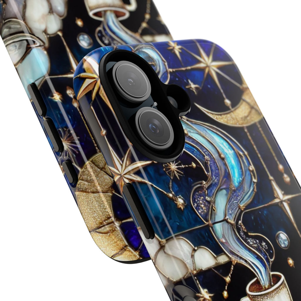 Celestial Stained Glass Coffee iPhone Case – Shockproof 3D Wrap
