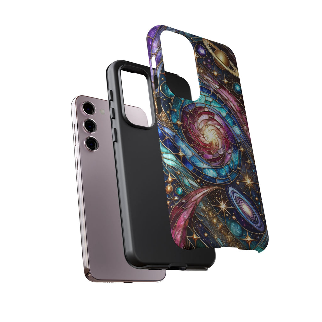 Stained Glass Celestial Android Phone Case – 3D Galaxy Full-Wrap Protective Cover with TPU Liner