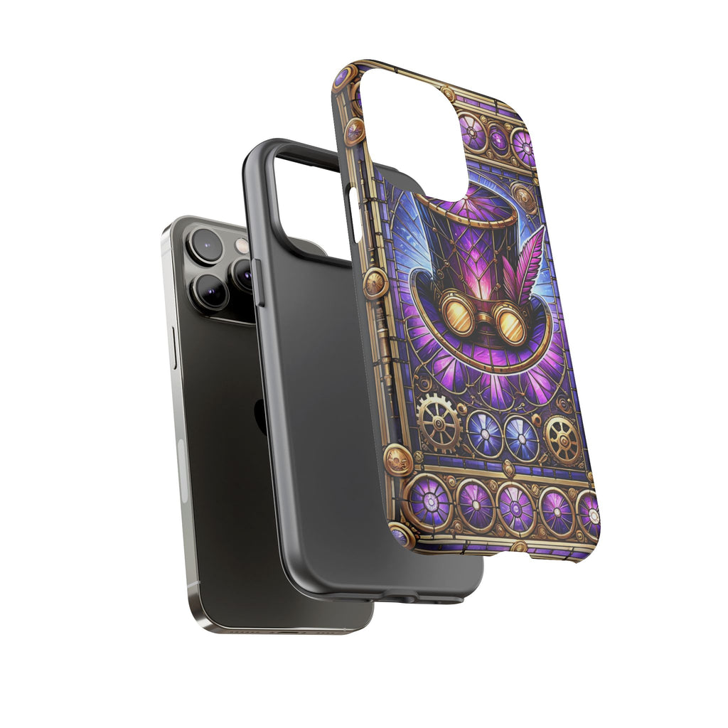 Stained Glass Steampunk iPhone Case – 3D Full-Wrap Protective Phone Cover With TPU Liner
