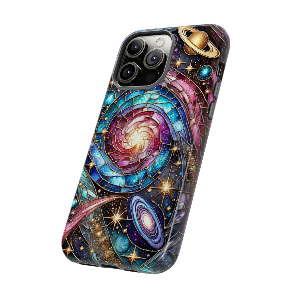 Stained Glass Celestial iPhone Case – Galaxy 3D Full-Wrap Protective Phone Cover