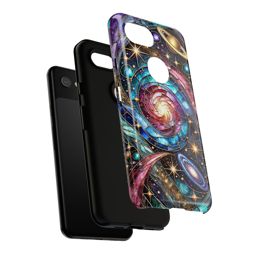 Stained Glass Celestial Android Phone Case – 3D Galaxy Full-Wrap Protective Cover with TPU Liner