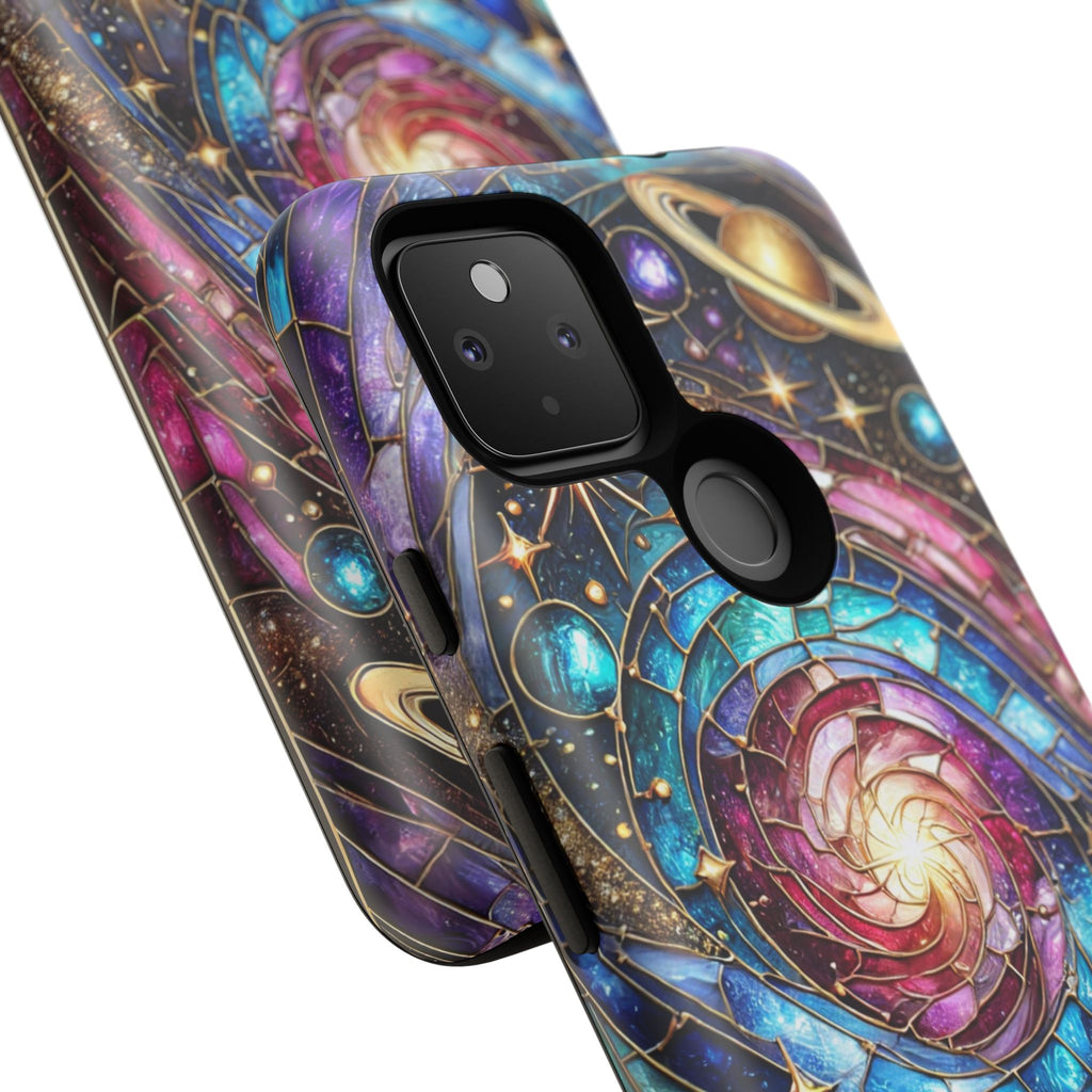Stained Glass Celestial Android Phone Case – 3D Galaxy Full-Wrap Protective Cover with TPU Liner
