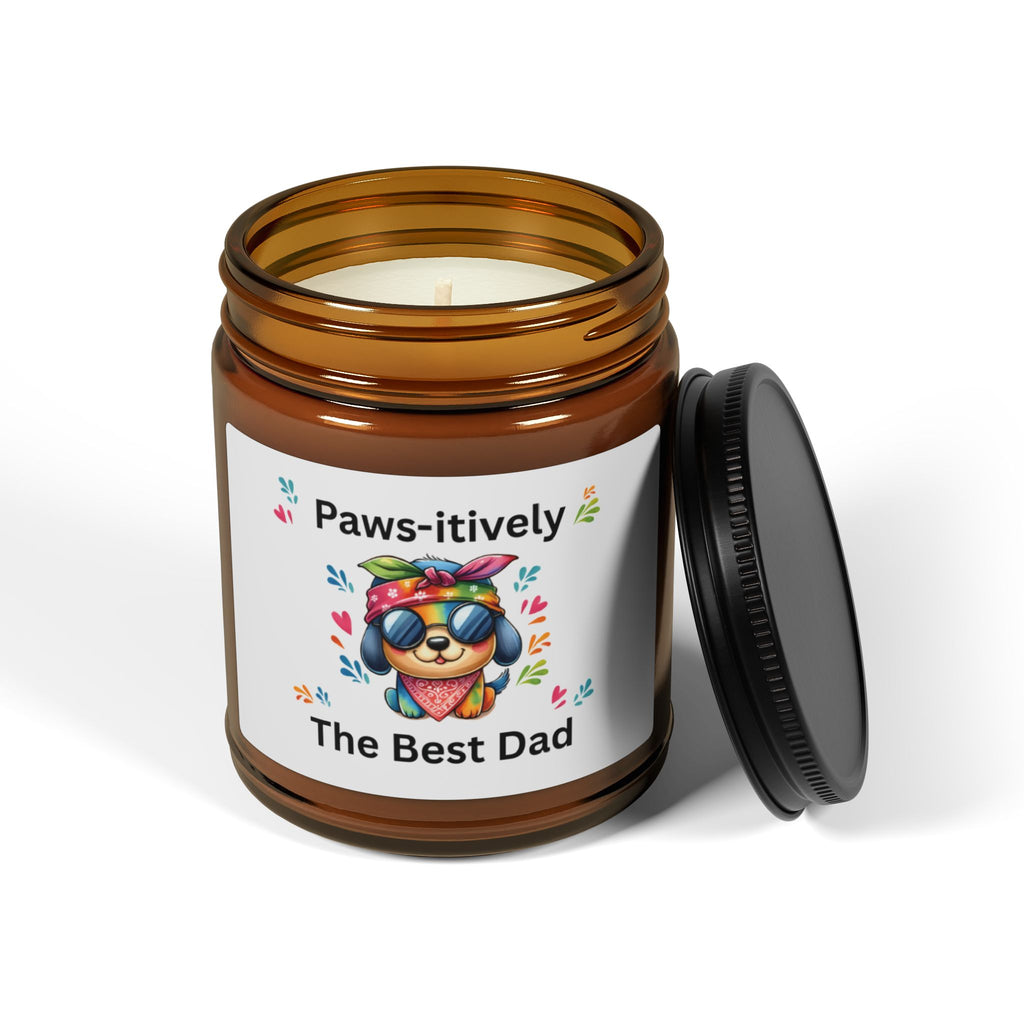 Paws-itively The Best Dad Scented Soy Candle, Dog Dad Gift
