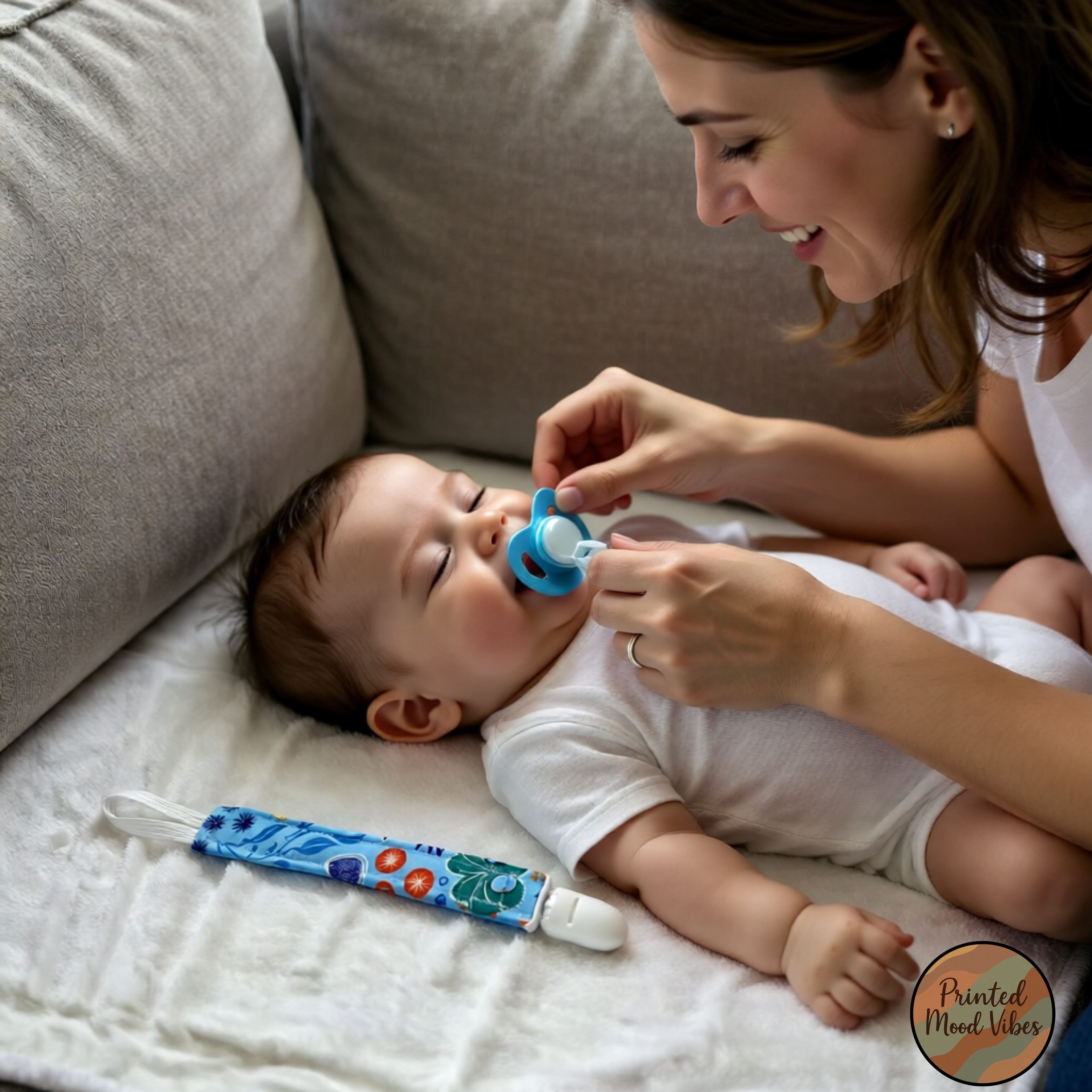 Glow in the Dark Ocean Baby Gift Set – Bib, Burp Cloth & Pacifier Holder (Newborn 1–3 Months)