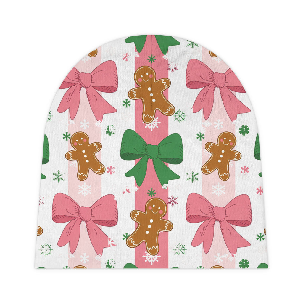 Gingerbread Christmas Baby Beanie – Newborn Holiday Hat