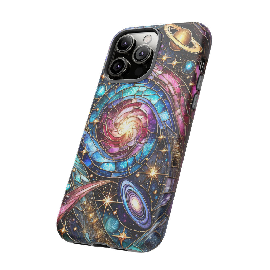 Stained Glass Celestial iPhone Case – Galaxy 3D Full-Wrap Protective Phone Cover