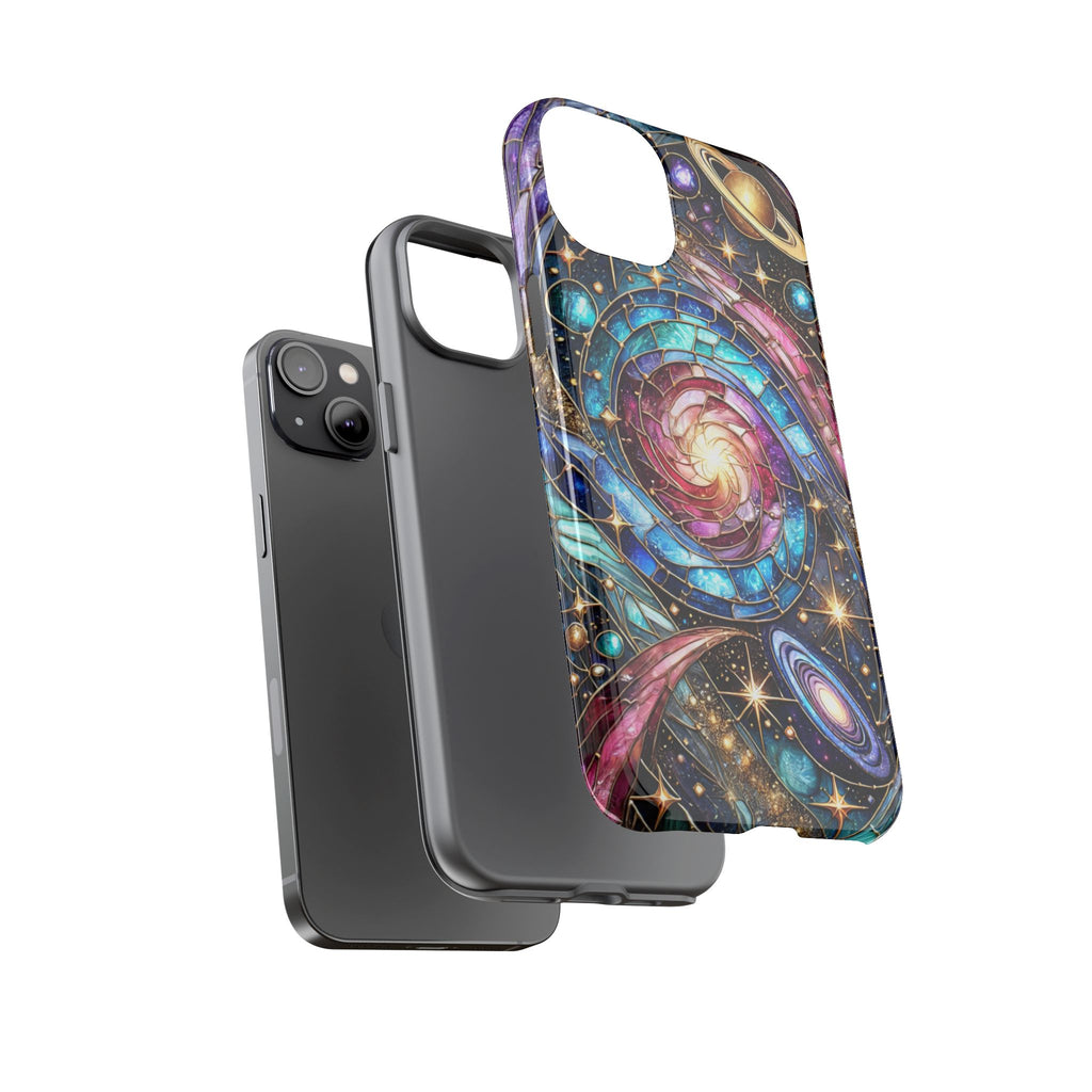 Stained Glass Celestial iPhone Case – Galaxy 3D Full-Wrap Protective Phone Cover