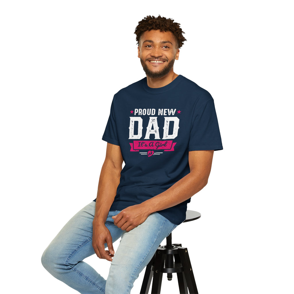 Proud New Dad T-shirt, Cute Baby Announcement Tee, New Father Apparel
