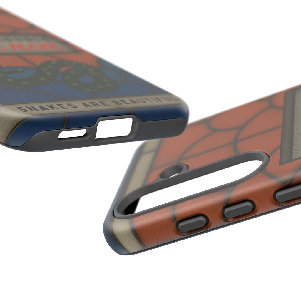 Danger Noodle Snake Mom Phone Case | Snakes Are Beautiful |Stained Glass Snake Art | Funny Snake Lover Gift |  Reptile Mom Phone Cover