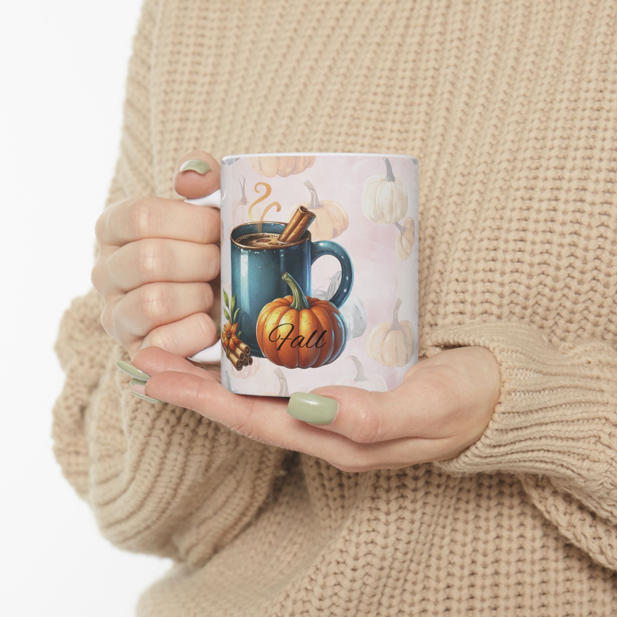 Fall Vibes Coffee Mug For Pumpkin Spice Lovers, Autumn Hot Cocoa Cup