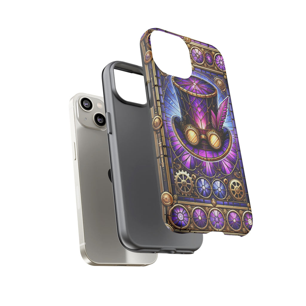 Stained Glass Steampunk iPhone Case – 3D Full-Wrap Protective Phone Cover With TPU Liner