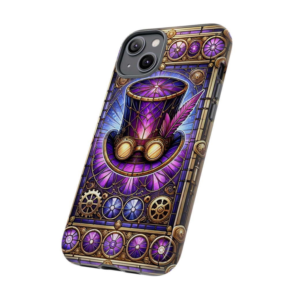 Stained Glass Steampunk iPhone Case – 3D Full-Wrap Protective Phone Cover With TPU Liner