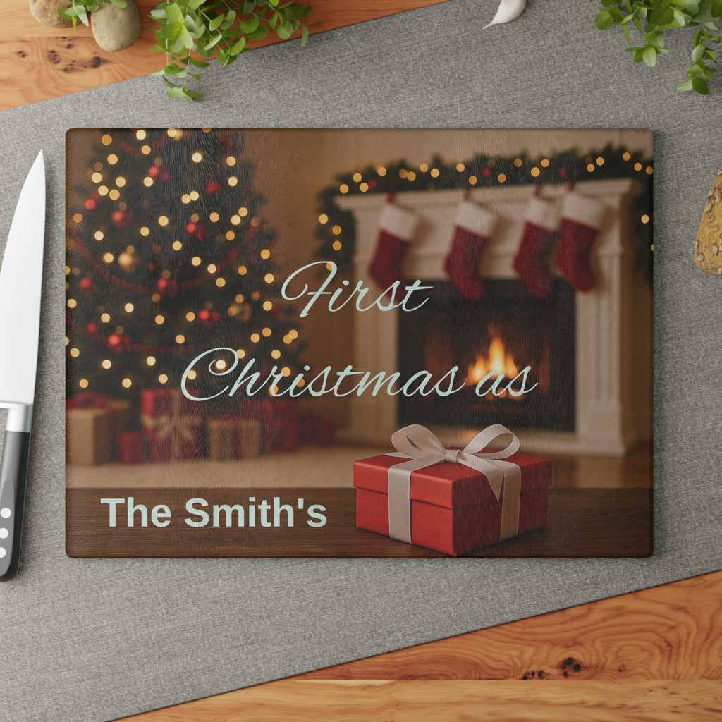 Personalized Glass Cutting Board, Custom Kitchen Decor, Your Photo