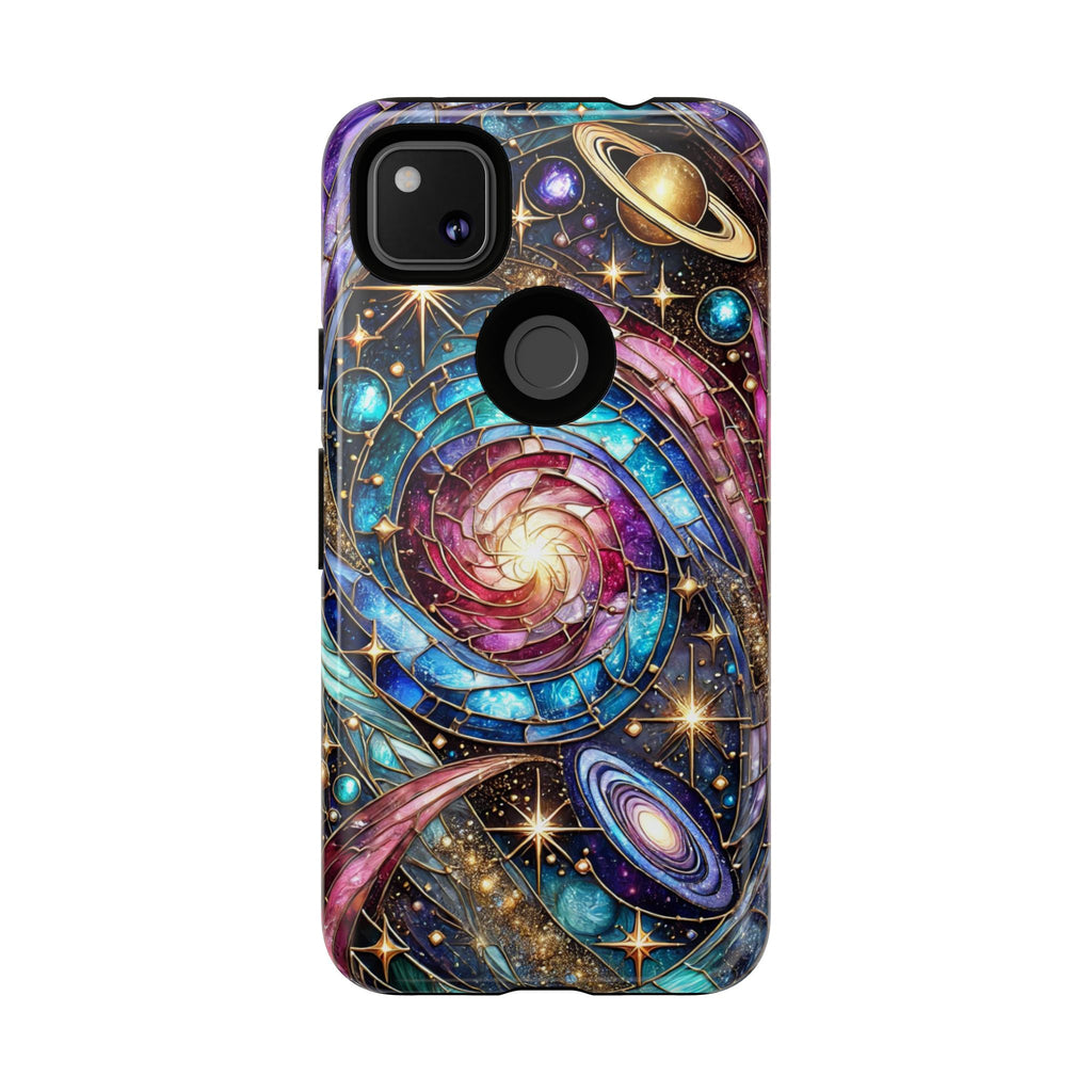 Stained Glass Celestial Android Phone Case – 3D Galaxy Full-Wrap Protective Cover with TPU Liner