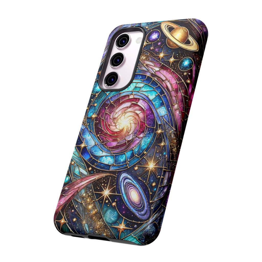 Stained Glass Celestial Android Phone Case – 3D Galaxy Full-Wrap Protective Cover with TPU Liner