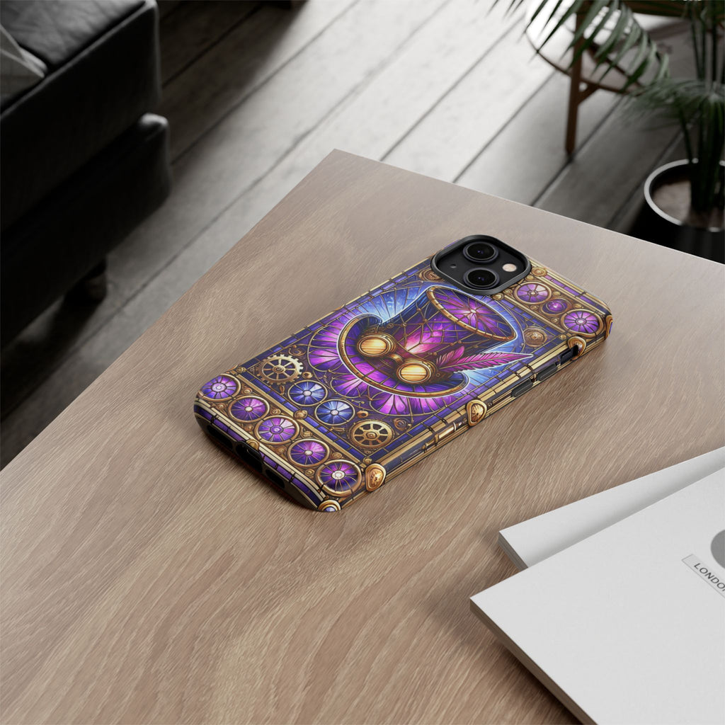 Stained Glass Steampunk iPhone Case – 3D Full-Wrap Protective Phone Cover With TPU Liner