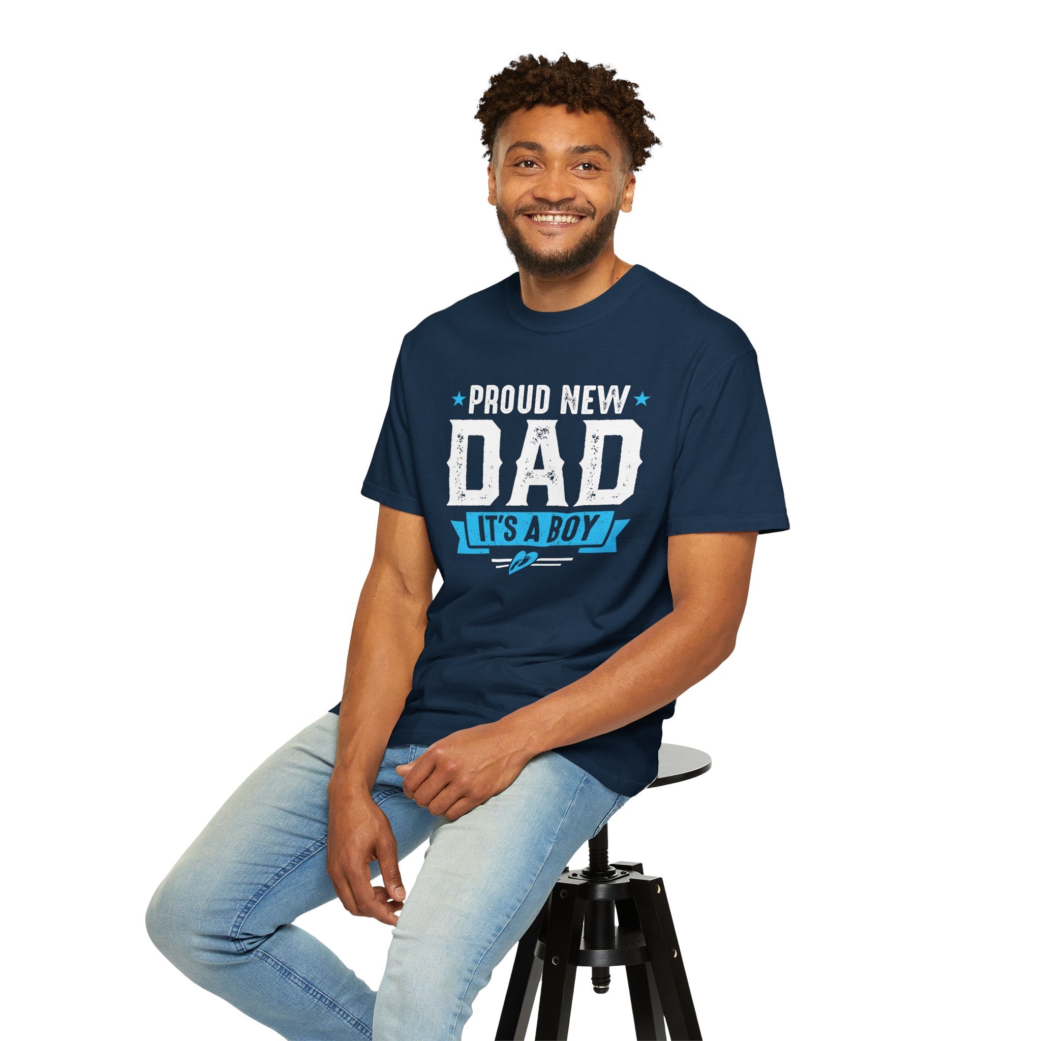Proud New Dad T-Shirt, New Fathers Tee, Baby Boy Announcement Reveal Shirt