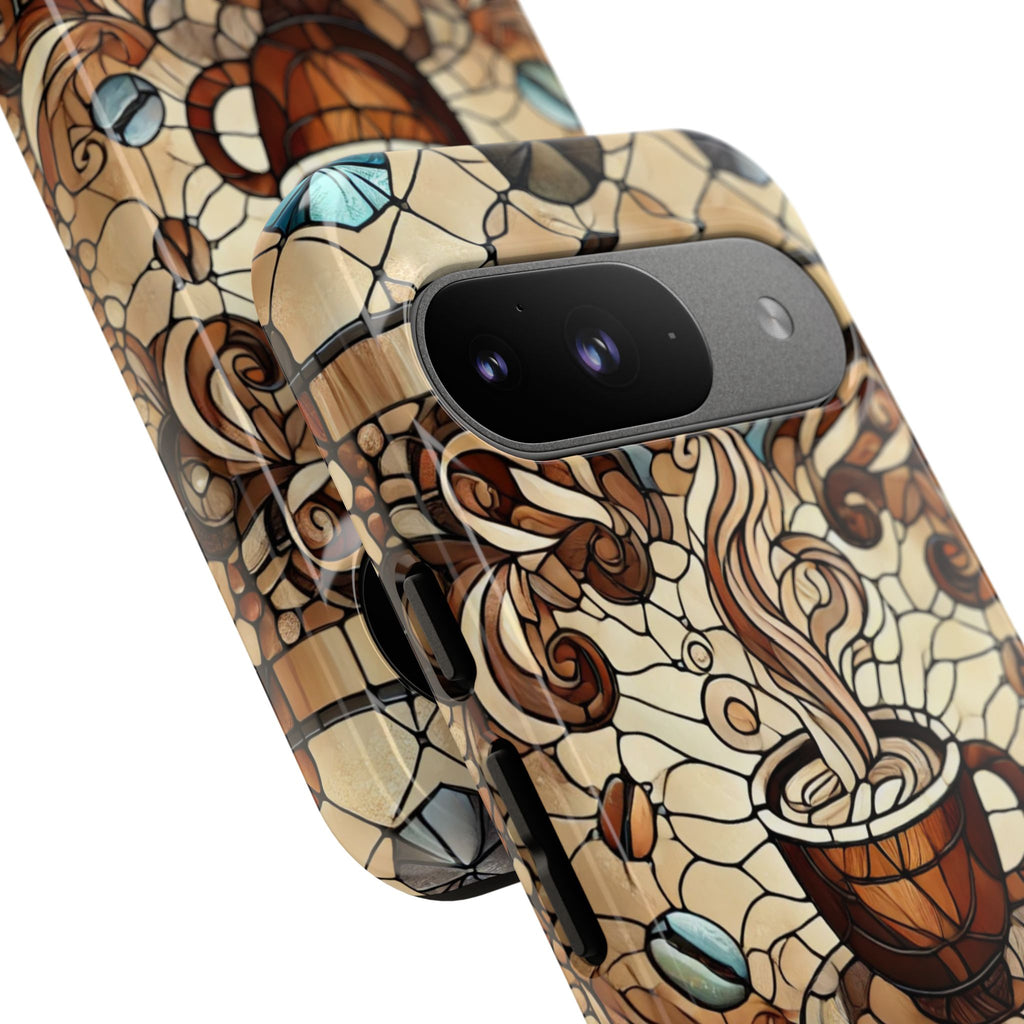 Stained Glass Coffee Android Phone Case – Shockproof TPU, 3D Wrap