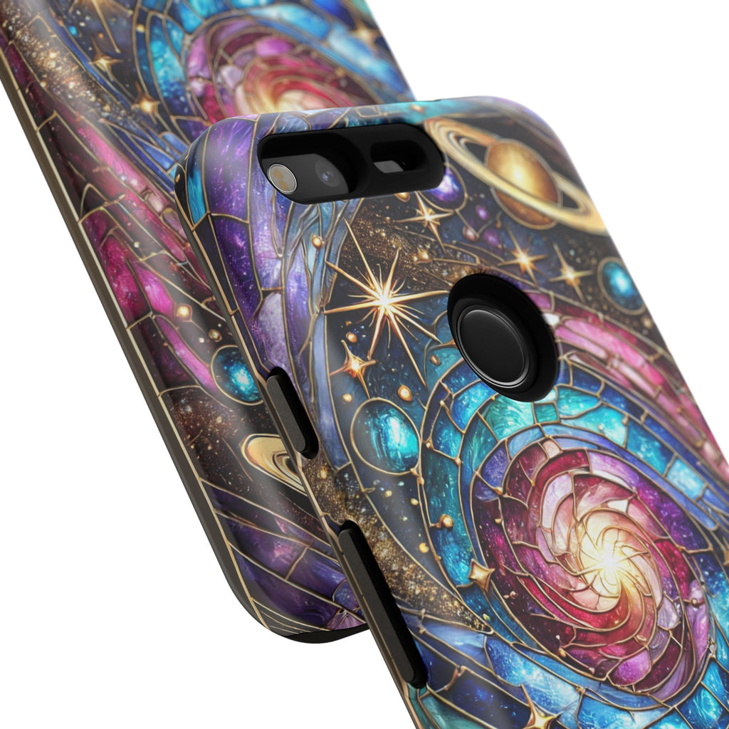 Stained Glass Celestial Android Phone Case – 3D Galaxy Full-Wrap Protective Cover with TPU Liner