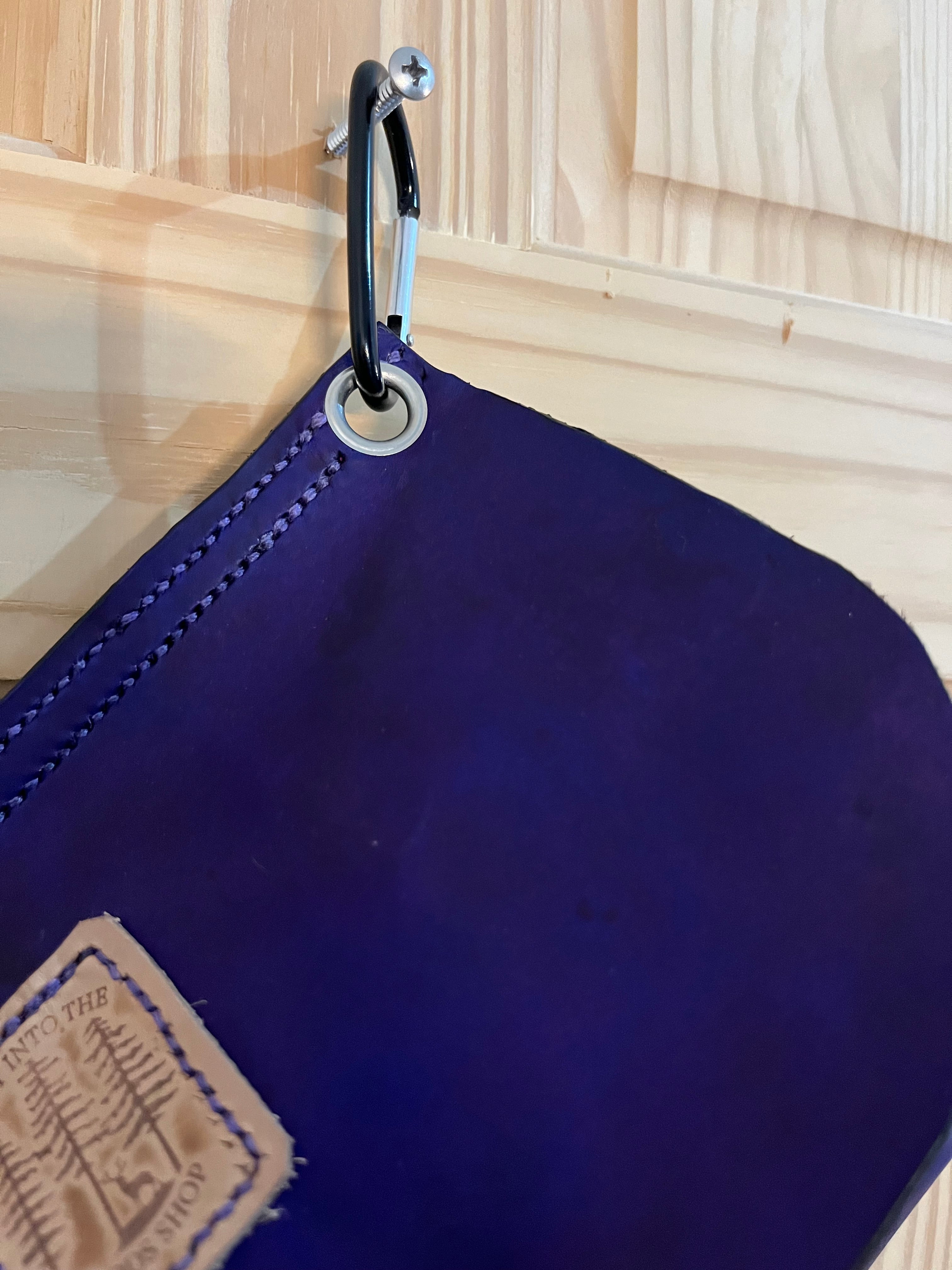Genuine Leather Purple Haversack Bag