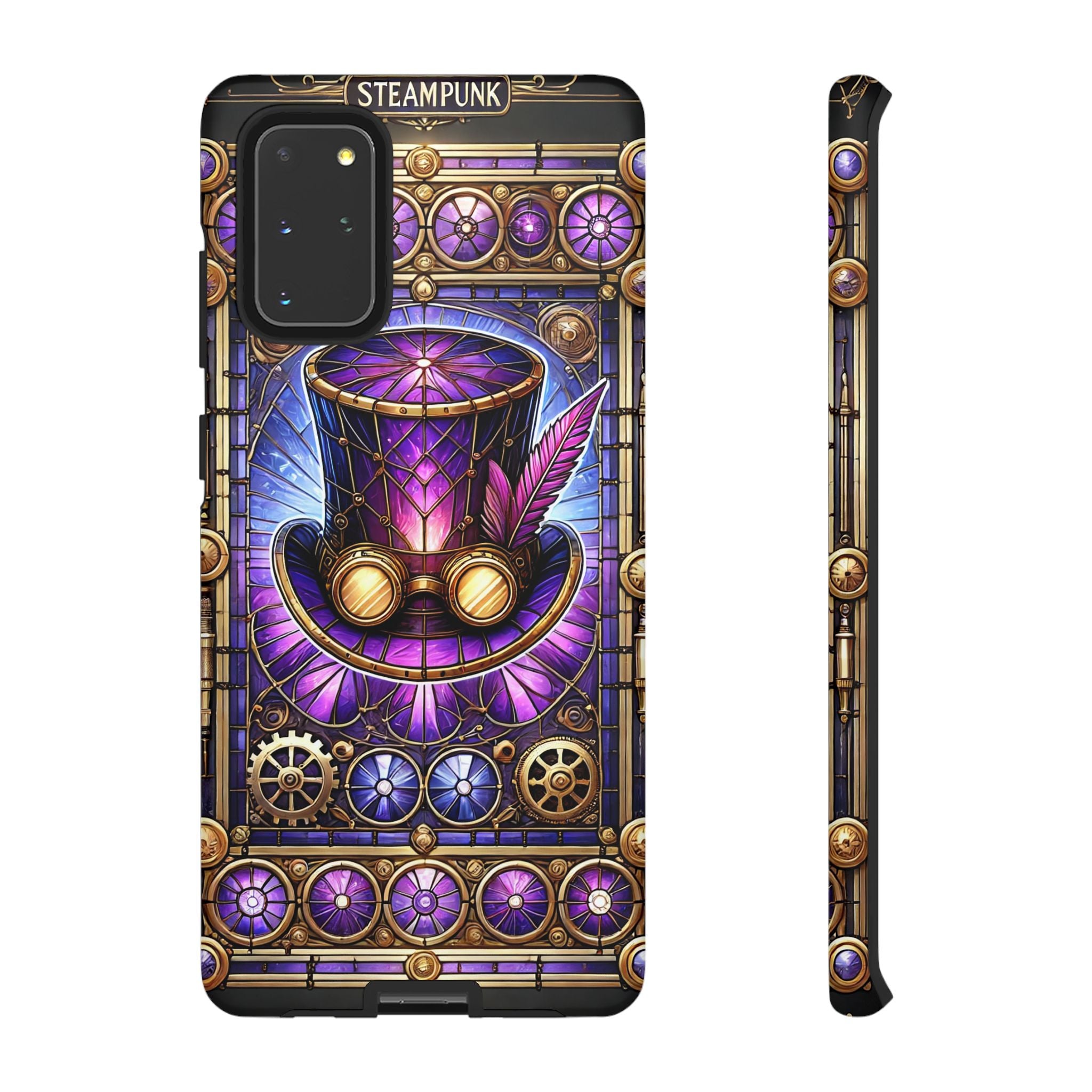 Stained Glass Steampunk Android Phone Case – 3D Full-Wrap Protective Cover with TPU Liner