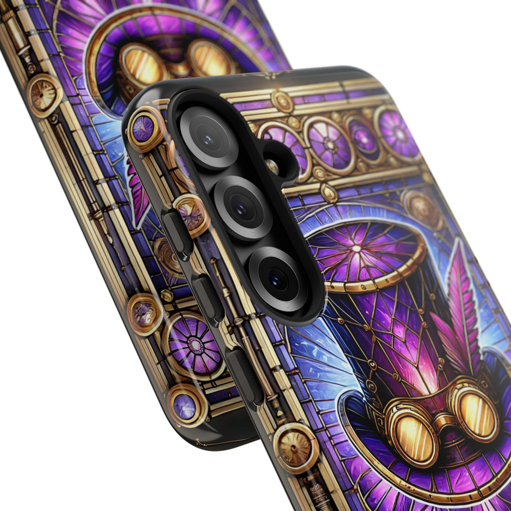 Stained Glass Steampunk Android Phone Case – 3D Full-Wrap Protective Cover with TPU Liner