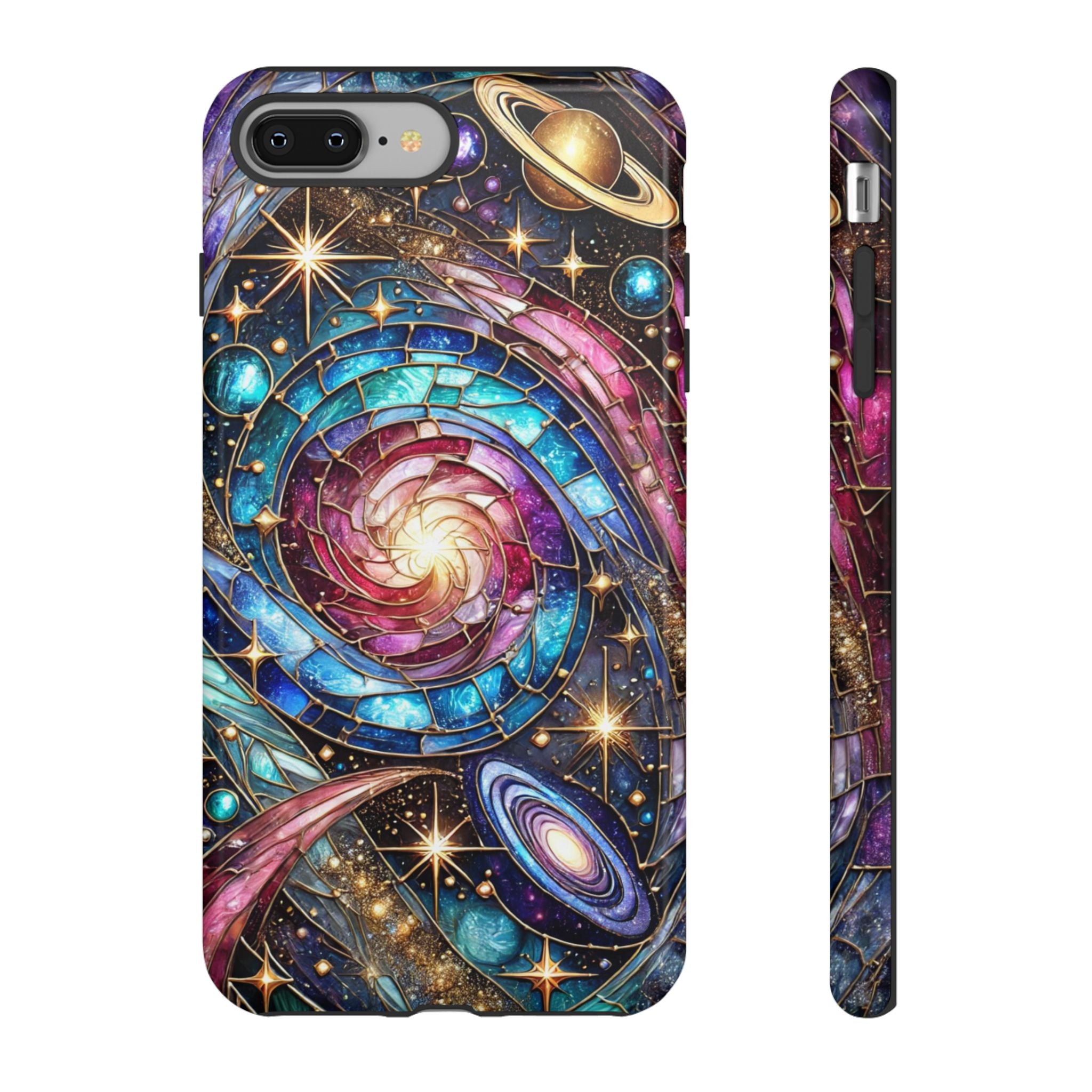 Stained Glass Celestial iPhone Case – Galaxy 3D Full-Wrap Protective Phone Cover