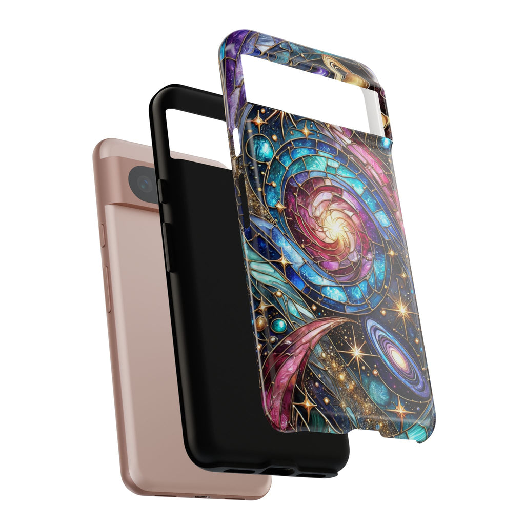 Stained Glass Celestial Android Phone Case – 3D Galaxy Full-Wrap Protective Cover with TPU Liner