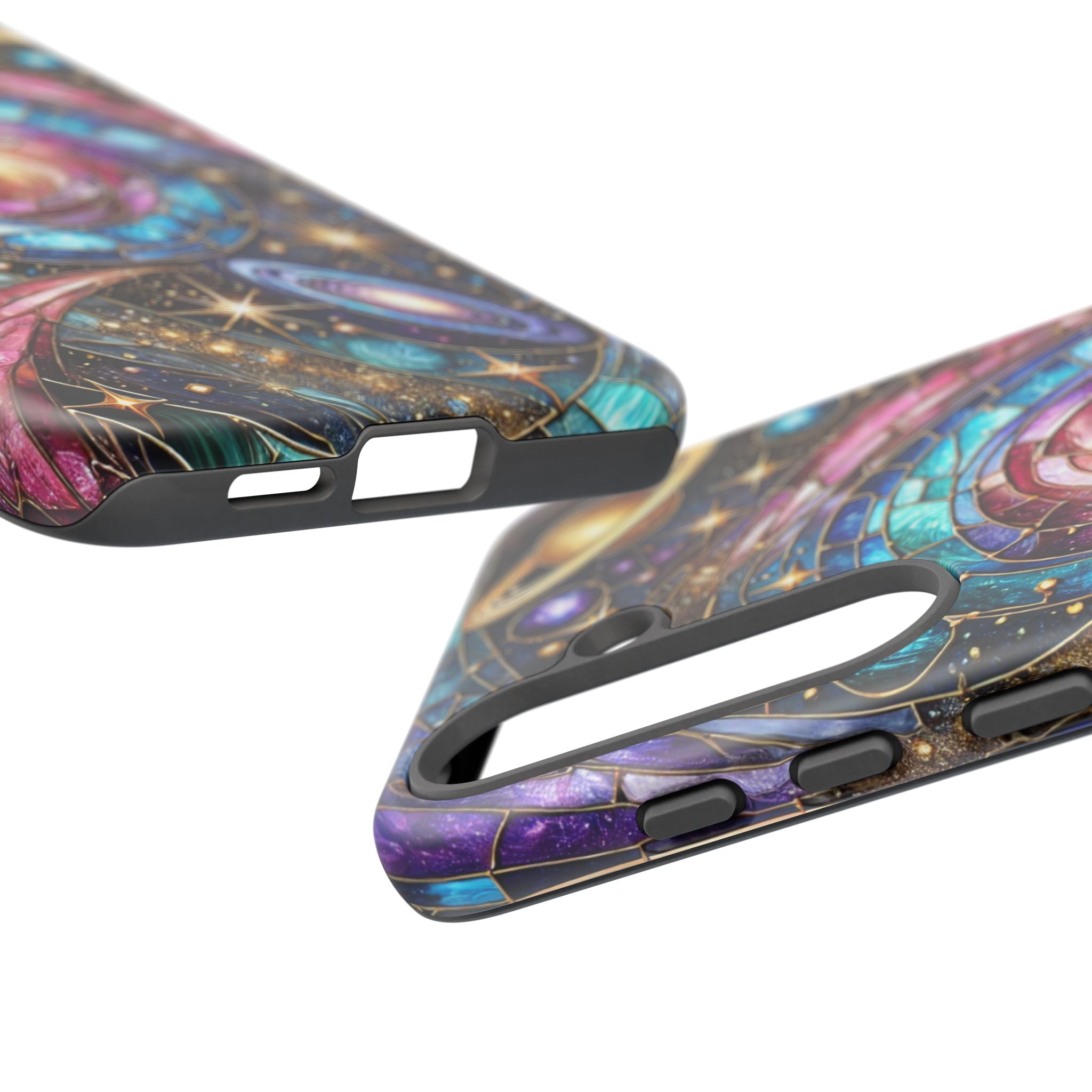 Stained Glass Celestial Android Phone Case – 3D Galaxy Full-Wrap Protective Cover with TPU Liner
