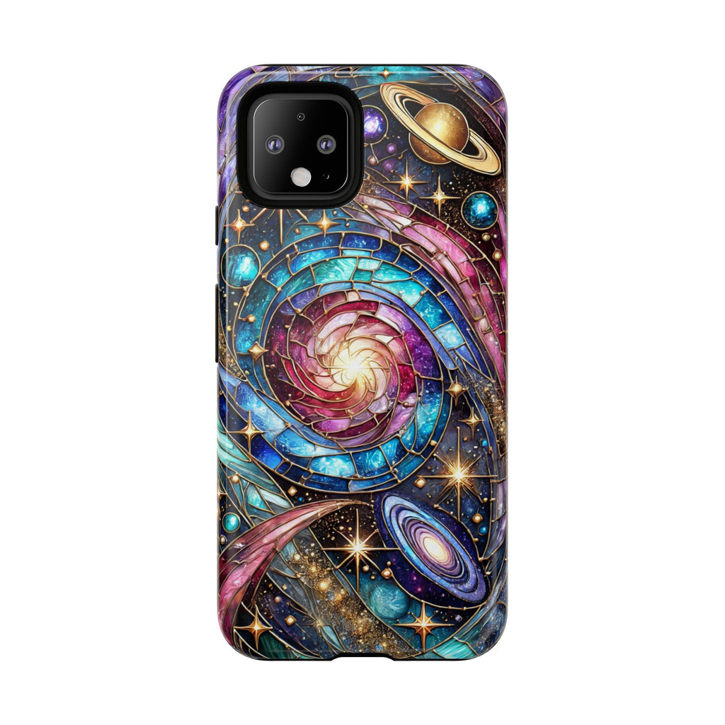 Stained Glass Celestial Android Phone Case – 3D Galaxy Full-Wrap Protective Cover with TPU Liner