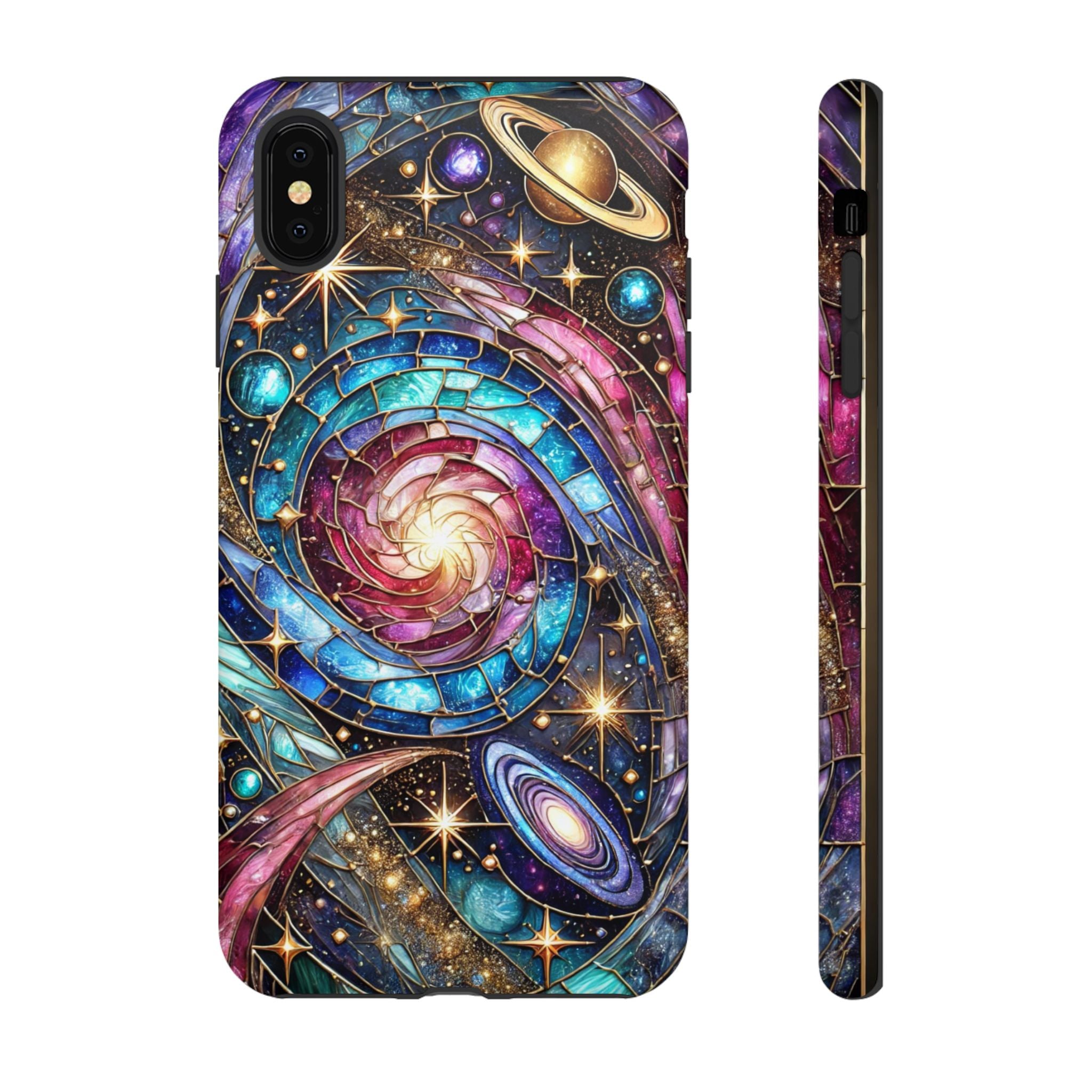 Stained Glass Celestial iPhone Case – Galaxy 3D Full-Wrap Protective Phone Cover