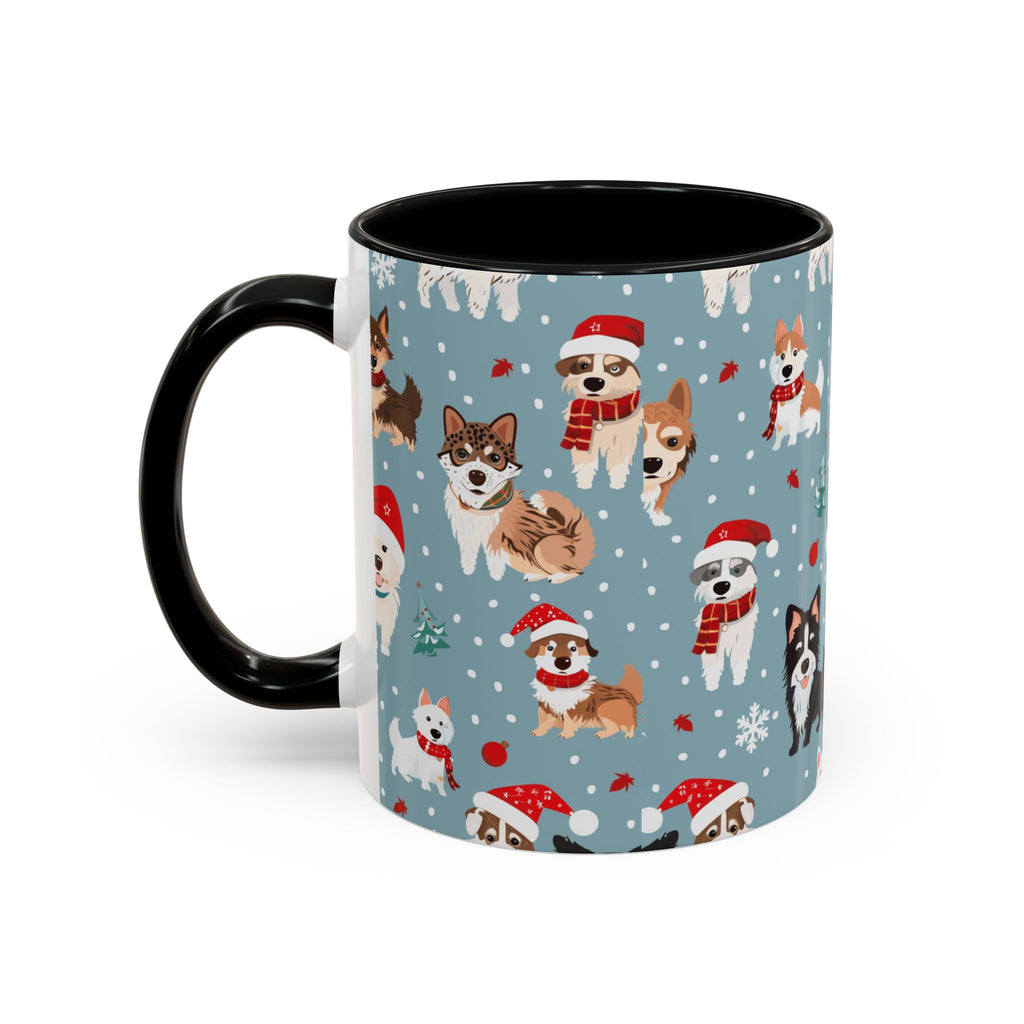 Corgi Holiday Coffee Mug – Cute Santa Dog Pattern Accent Mug (11/15oz)